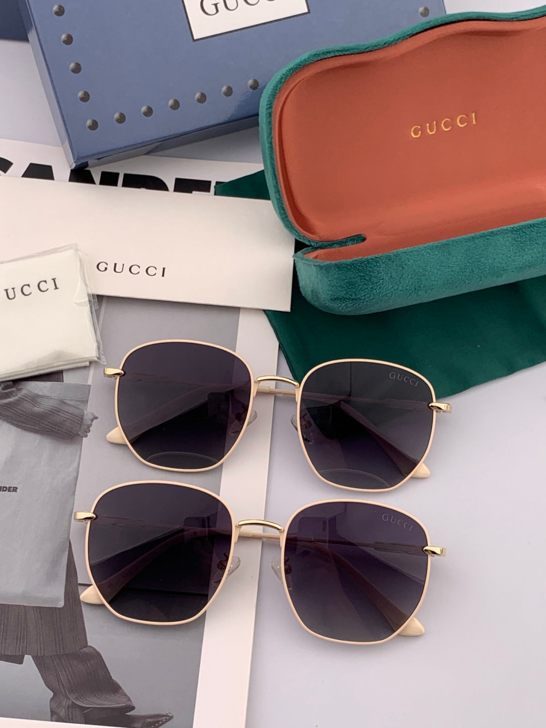 Gucci G7305 Polarized Fashion Gold Lens Sunglasses for Women - detail image 7