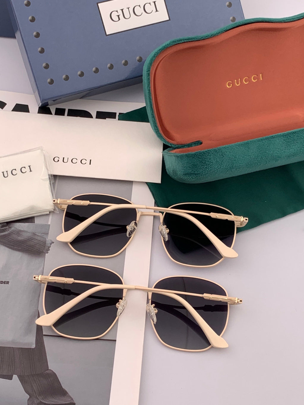 Gucci G7305 Polarized Fashion Gold Lens Sunglasses for Women - detail image 6