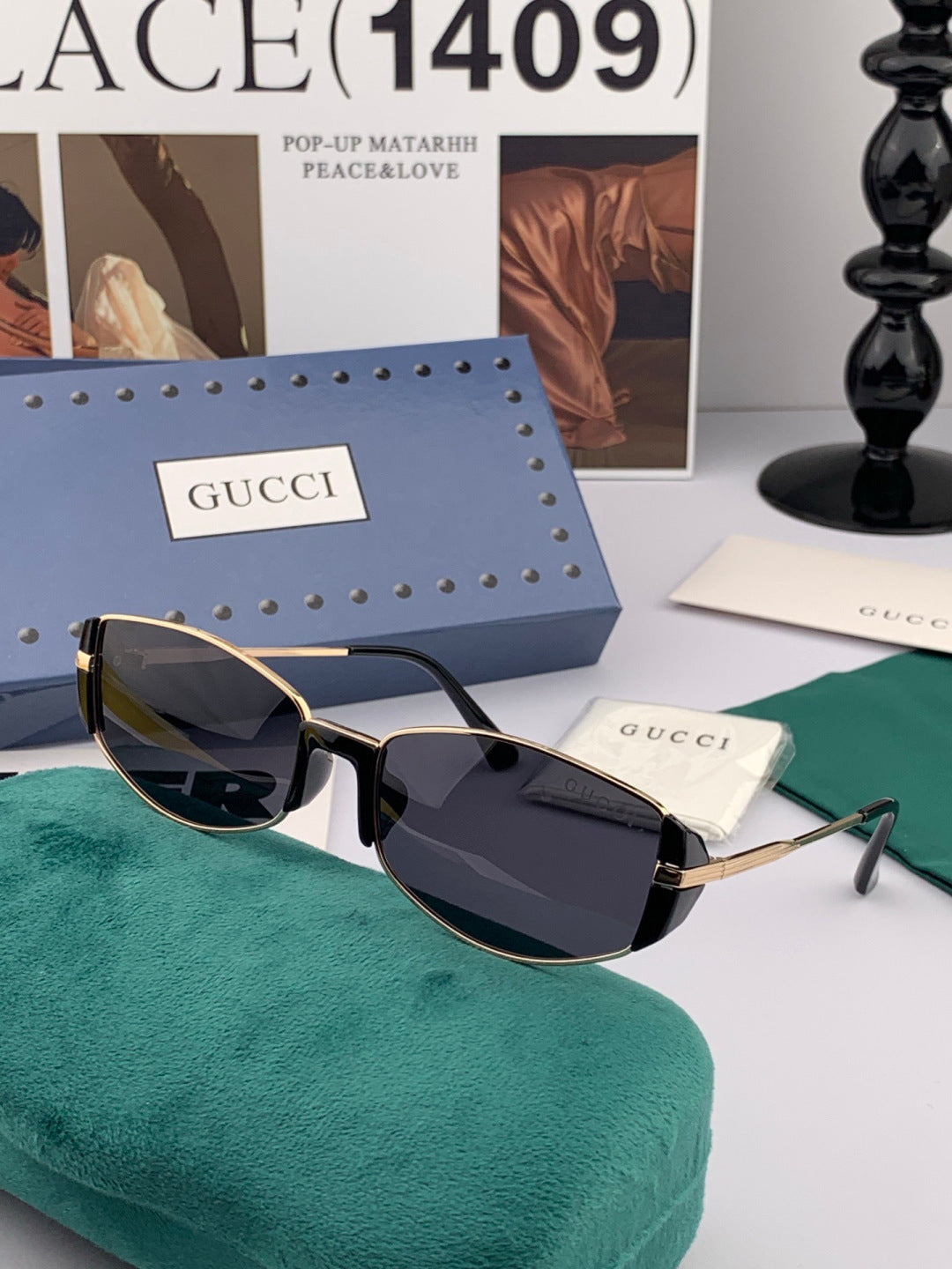 Gucci G2827 Polarized Oversized Red Lens Sunglasses for Men & Women - 997600 - detail image 6