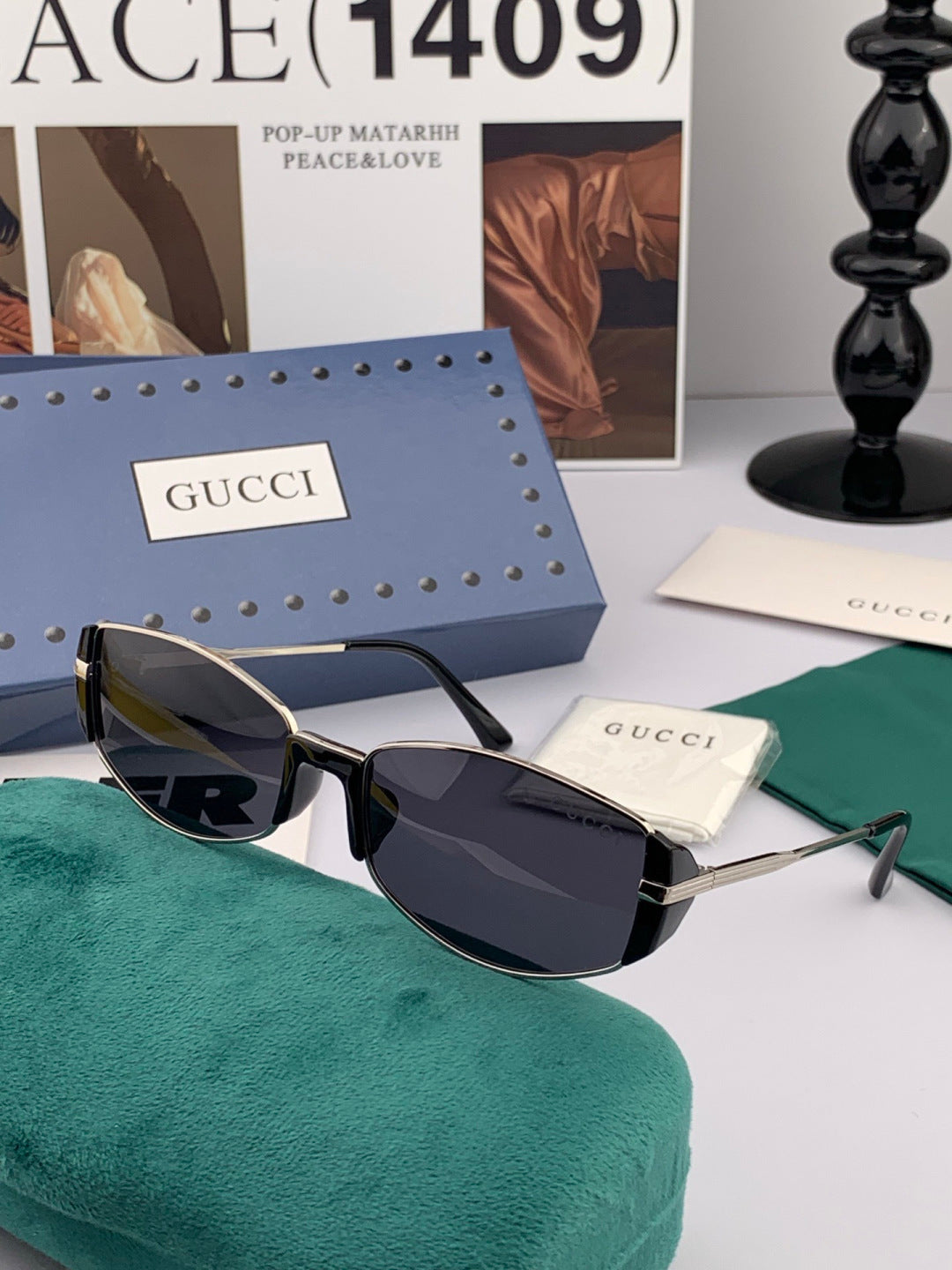 Gucci G2827 Polarized Oversized Red Lens Sunglasses for Men & Women - 997600 - detail image 4