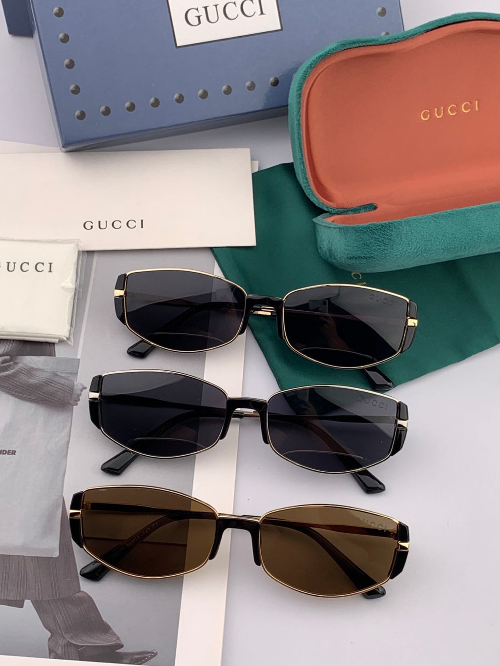 Gucci G2827 Polarized Oversized Red Lens Sunglasses for Men & Women - 997600 - detail image 7