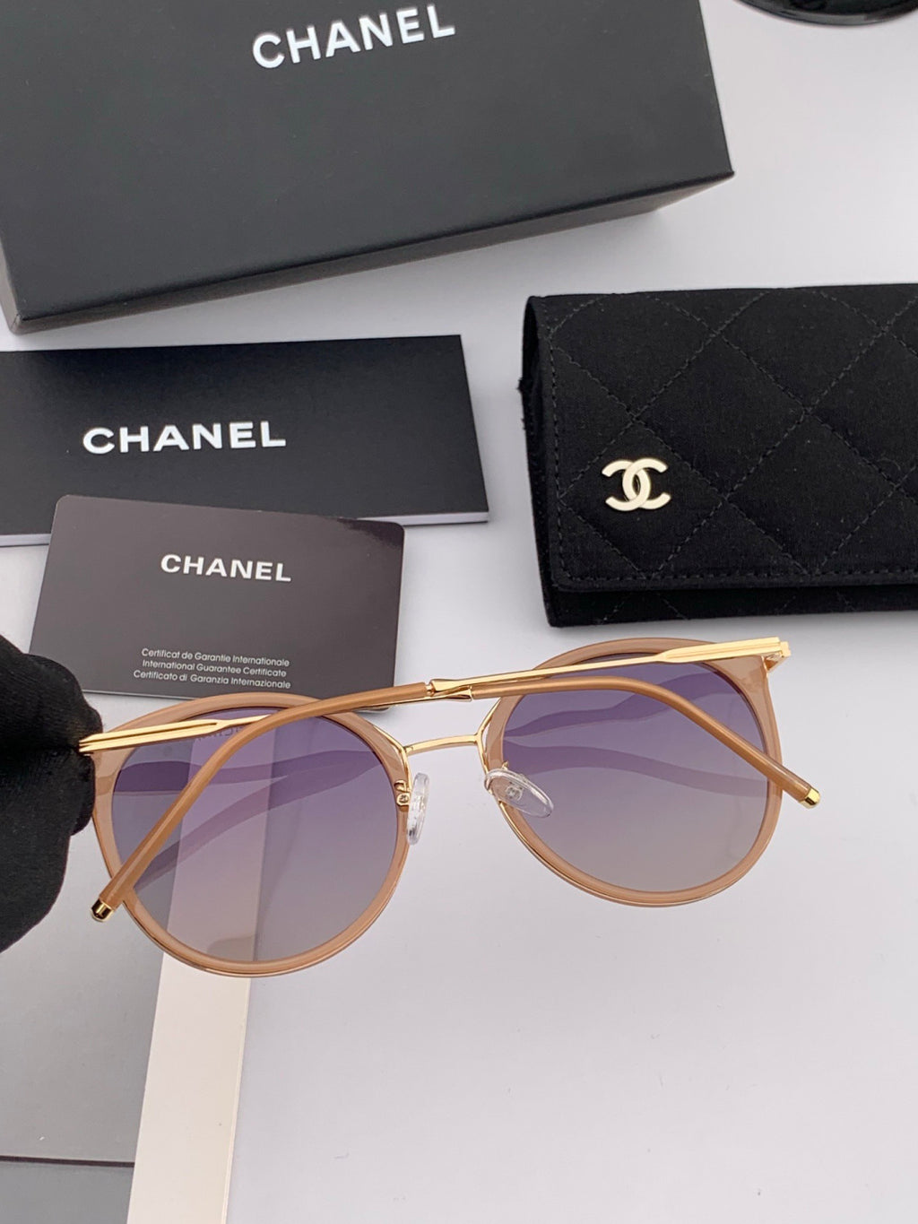 Chanel CH7827 Fashion Pink Lens Sunglasses for Men & Women - detail image 5