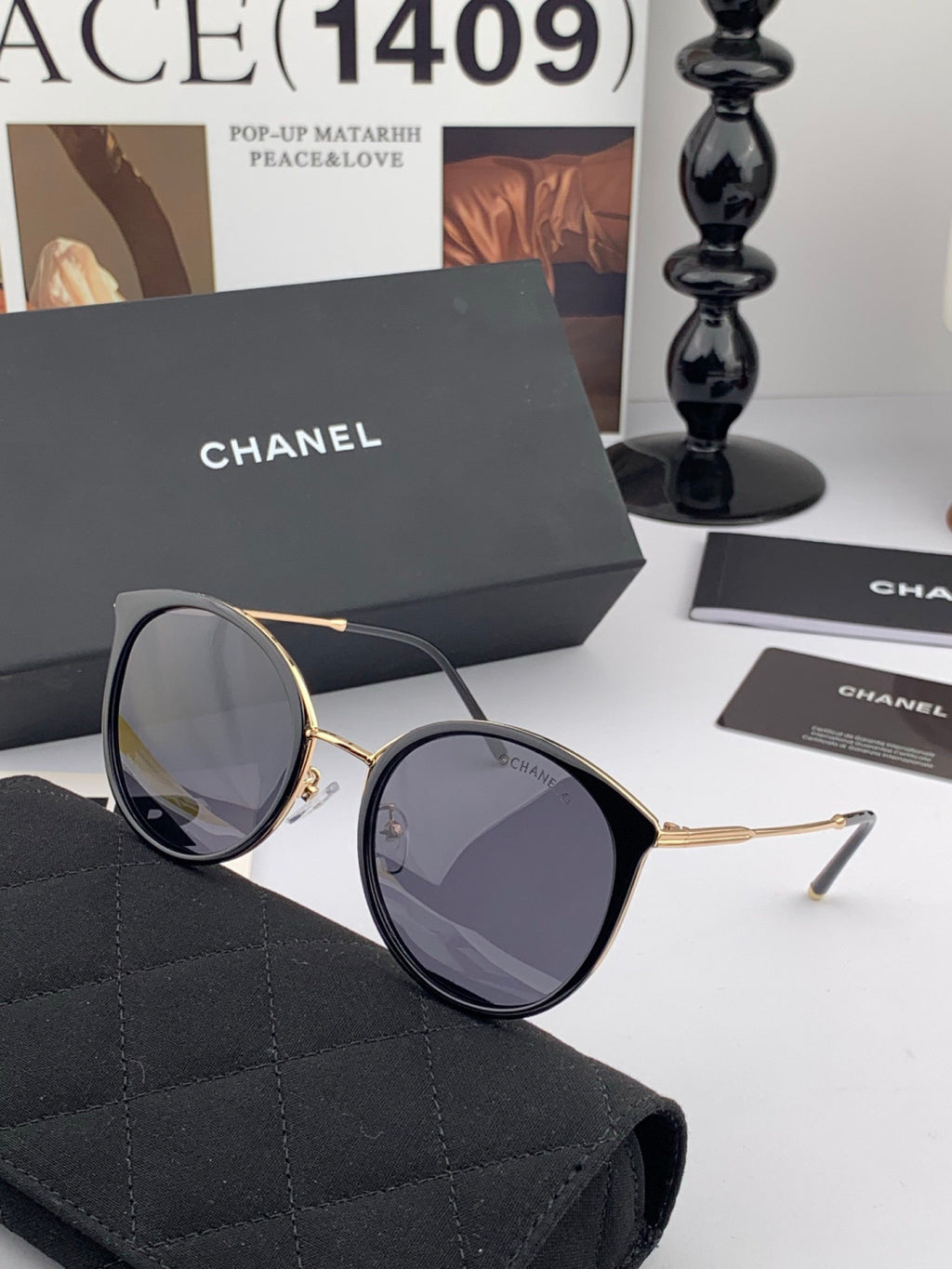 Chanel CH7827 Fashion Pink Lens Sunglasses for Men & Women - detail image 4
