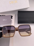Dior CD1277 Polarized Square Red Lens Sunglasses for Women - 997988