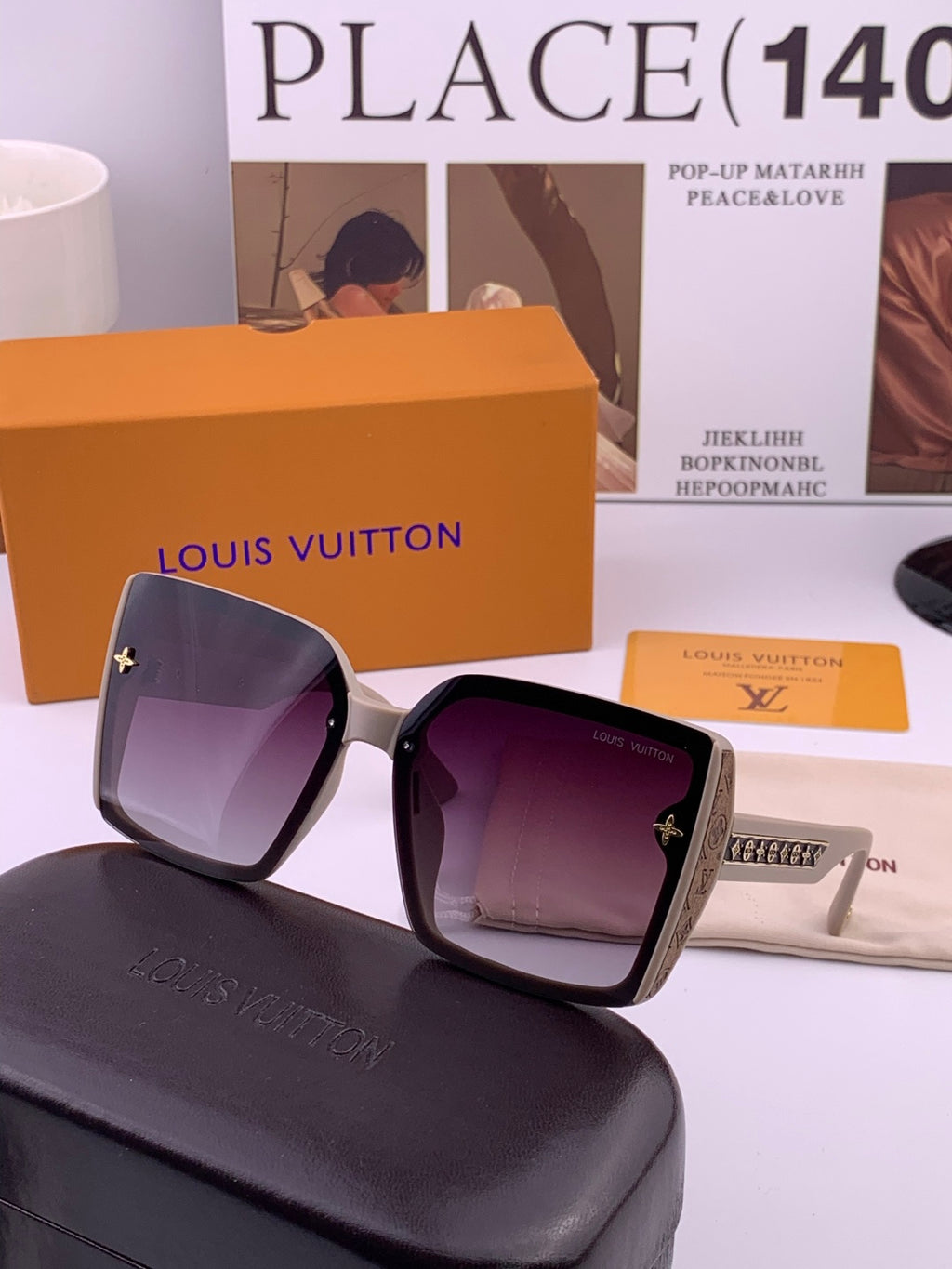 Louis Vuitton Fashion Gold Lens Sunglasses for Men & Women - 997441 - detail image 2