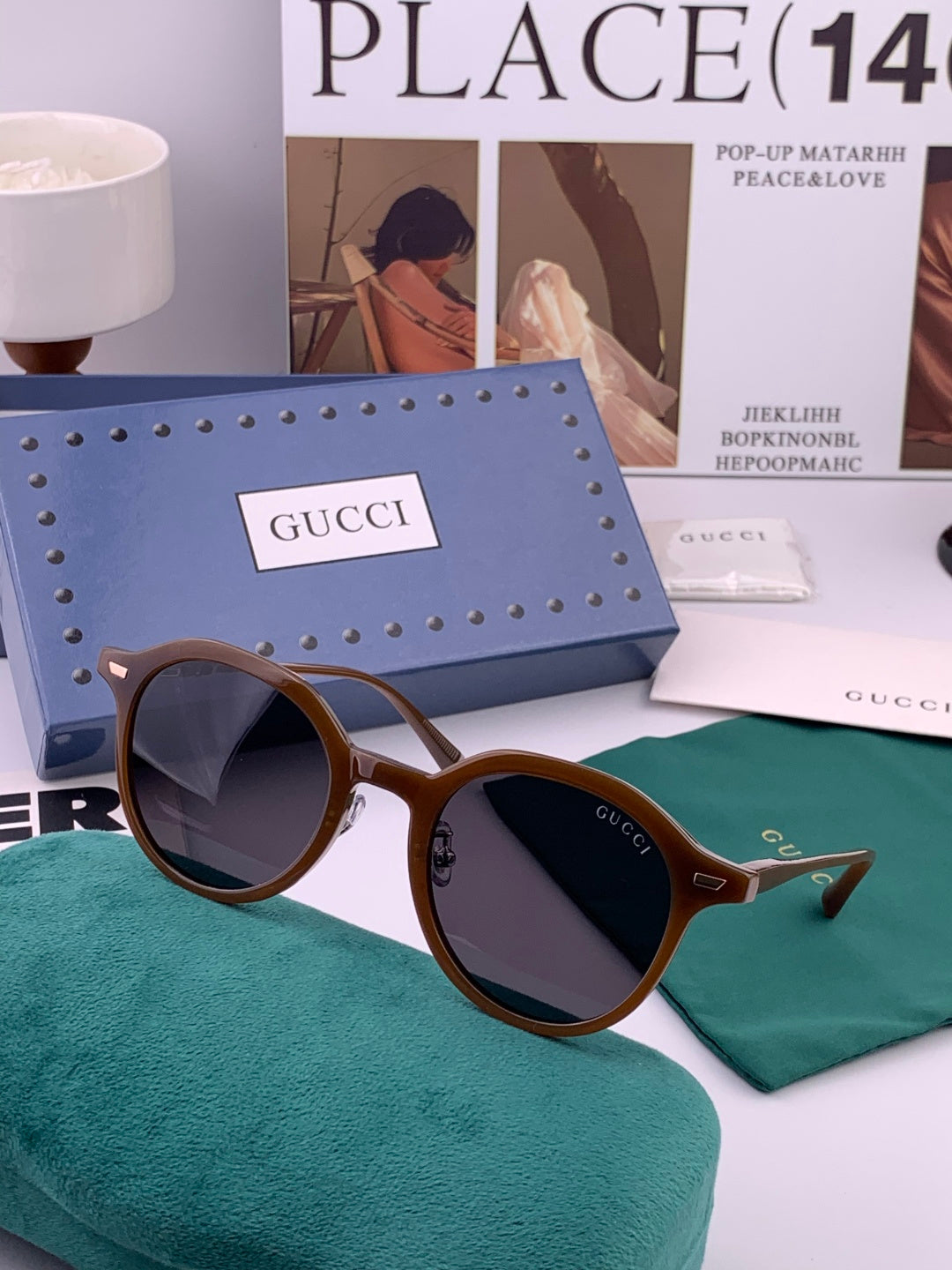 Gucci G7991 Polarized Fashion Gold Lens Sunglasses for Women - 997607 - detail image 4