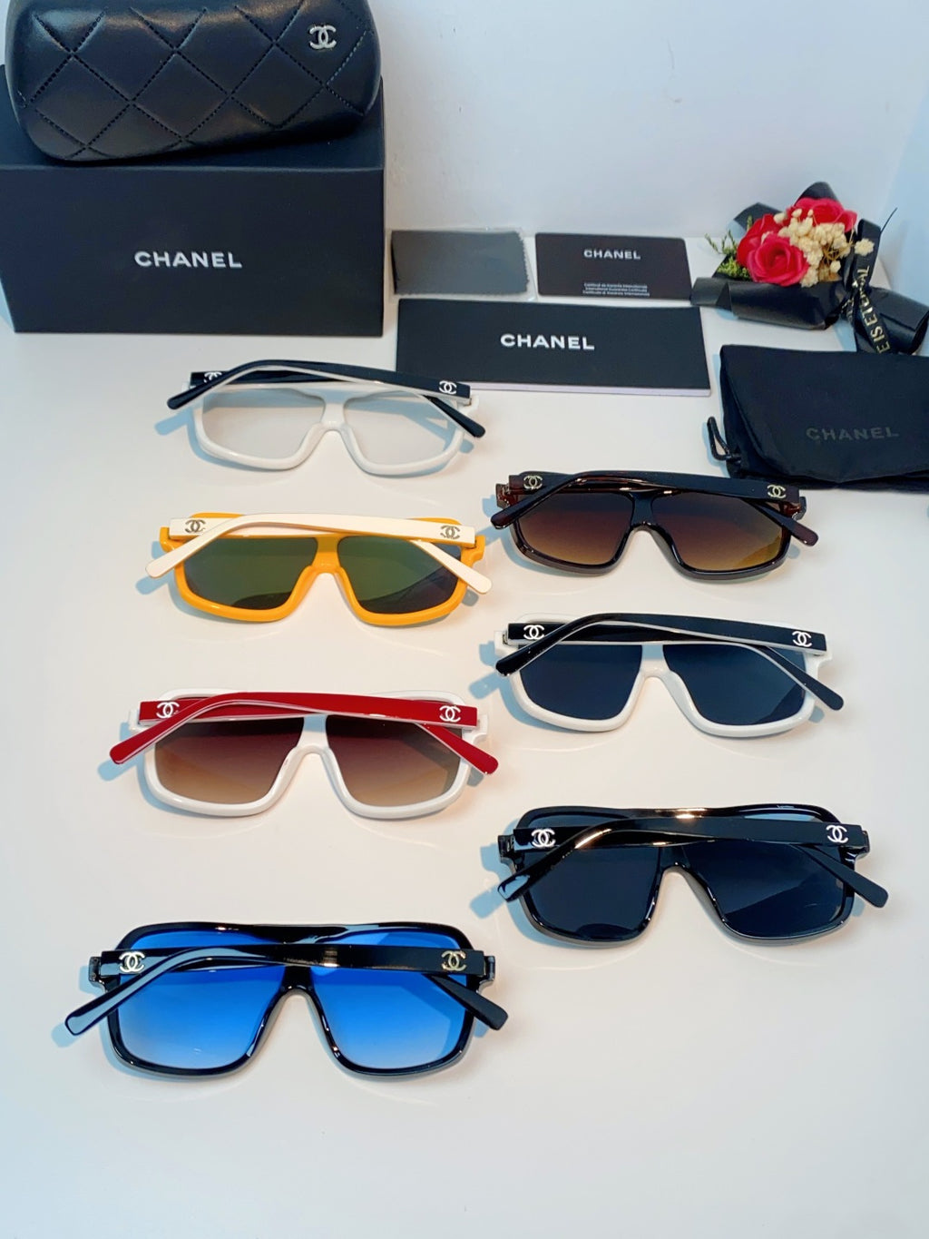 Chanel CH9158 Oversized Gray Lens Sunglasses for Men & Women - detail image 11
