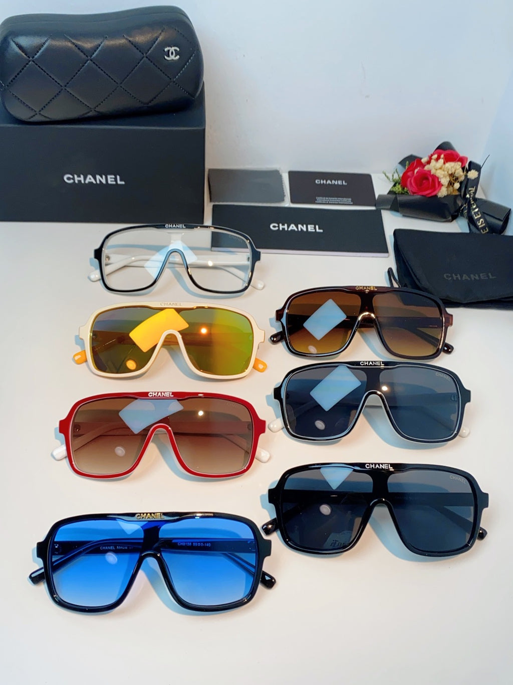 Chanel CH9158 Oversized Brown Lens Sunglasses for Men & Women - 493532 - detail image 12