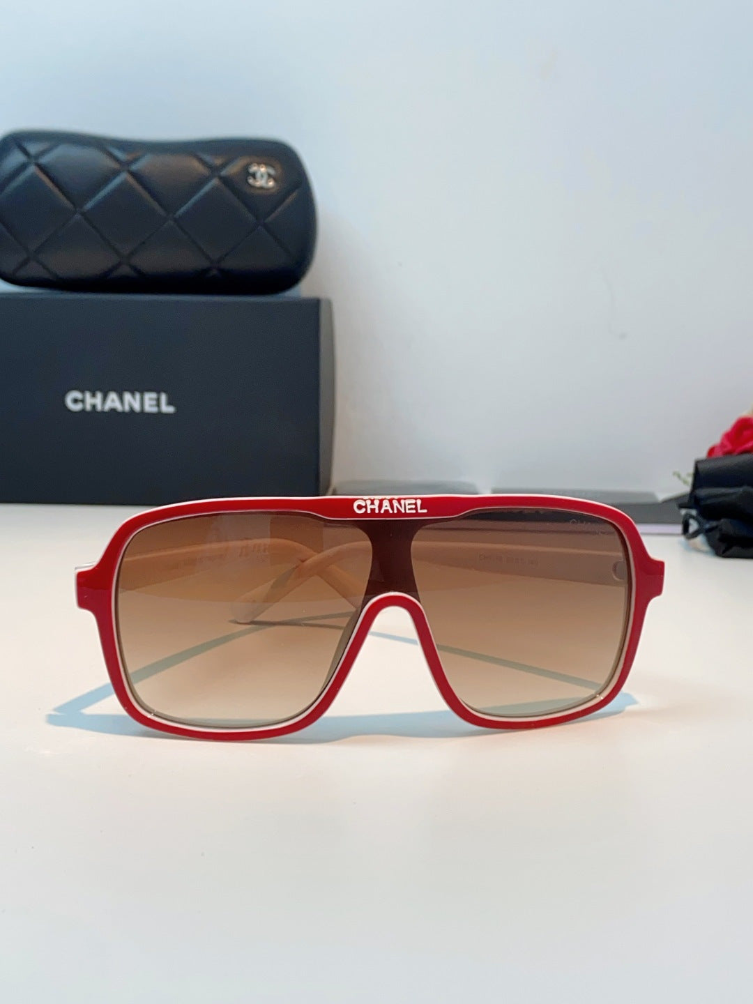 Chanel CH9158 Oversized Brown Lens Sunglasses for Men & Women - 493534 - detail image 2