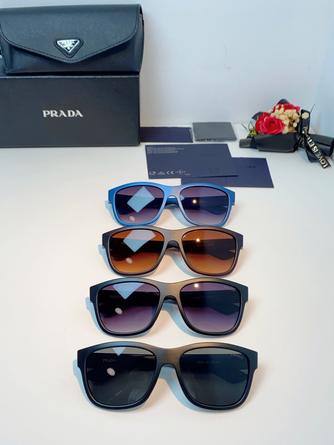 Prada Cat-Eye Red Lens Sunglasses for Men & Women - detail image 12
