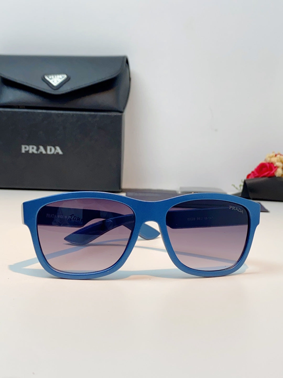 Prada Cat-Eye Blue Lens Sunglasses for Men & Women - detail image 2
