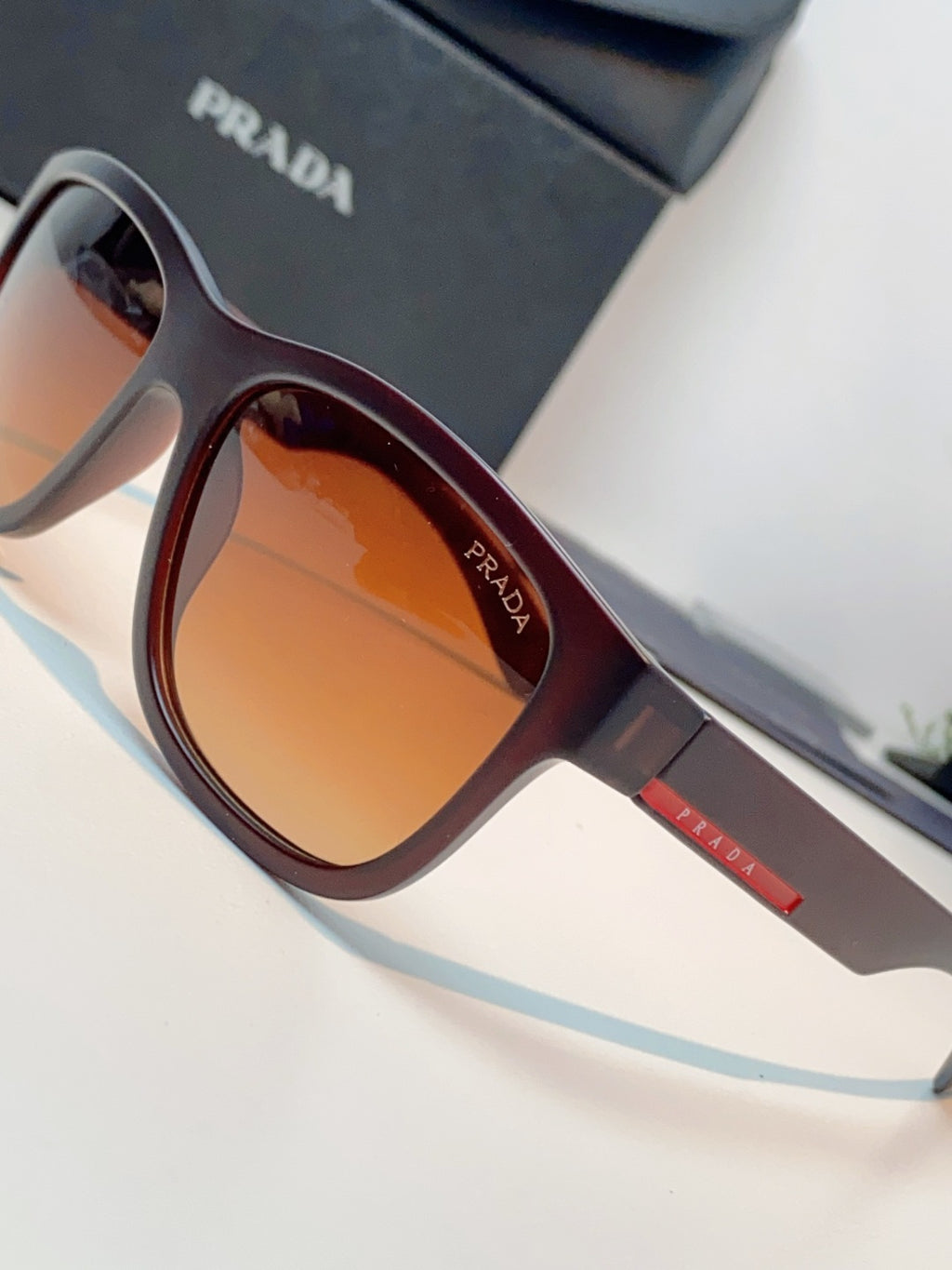 Prada Cat-Eye Red Lens Sunglasses for Men & Women - detail image 7