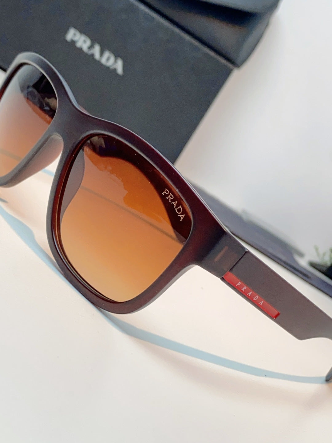 Prada Cat-Eye Red Lens Sunglasses for Men & Women - detail image 7