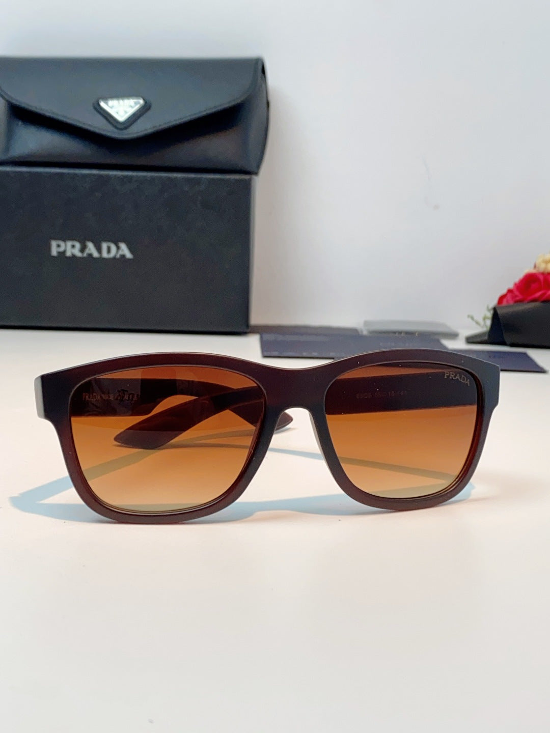Prada Cat-Eye Red Lens Sunglasses for Men & Women - detail image 2