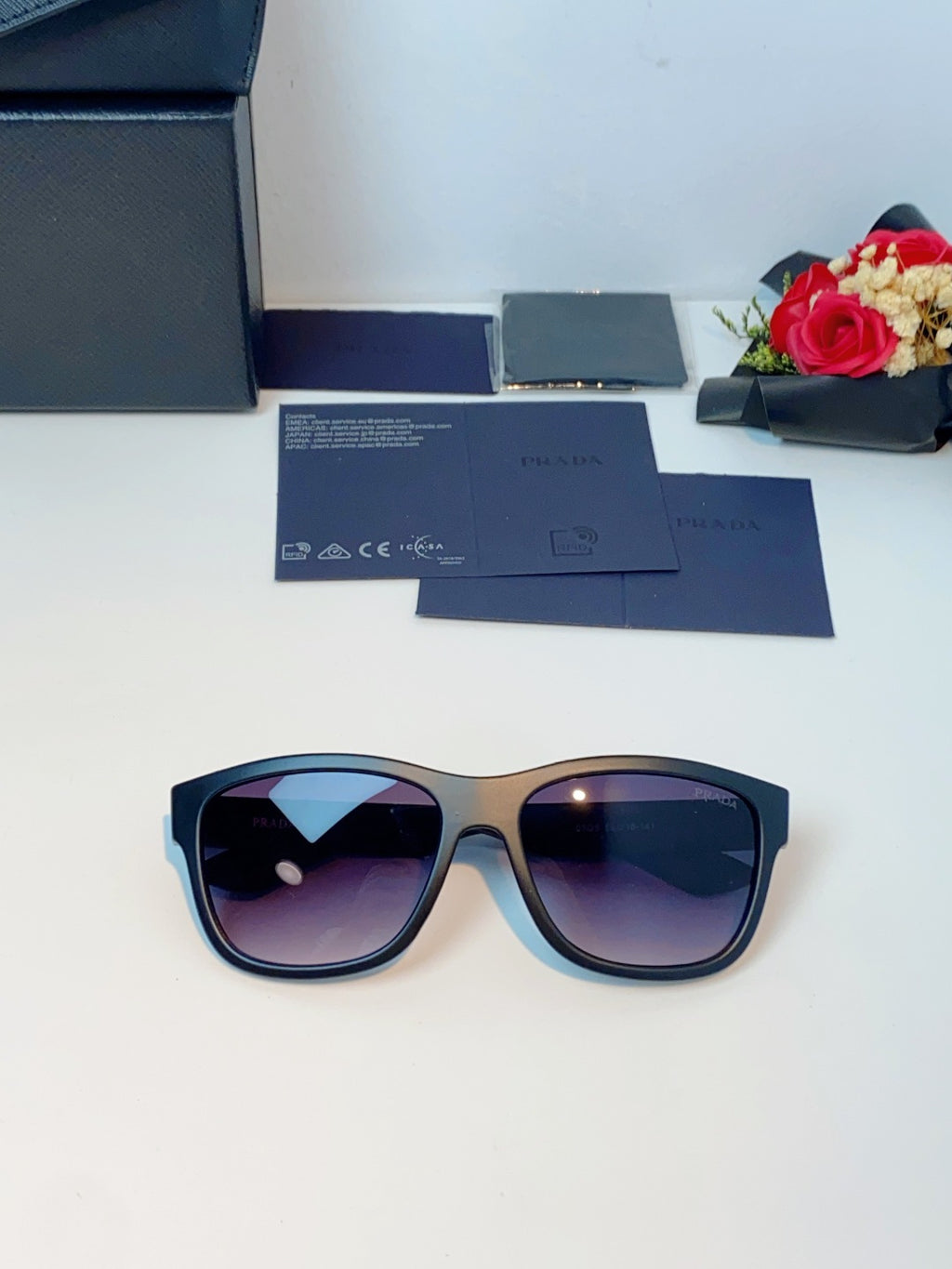 Prada Cat-Eye Gray Lens Sunglasses for Men & Women - 487014 - detail image 9