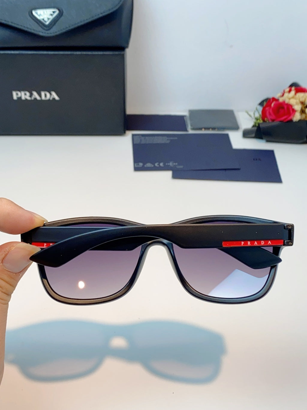 Prada Cat-Eye Gray Lens Sunglasses for Men & Women - 487014 - detail image 5