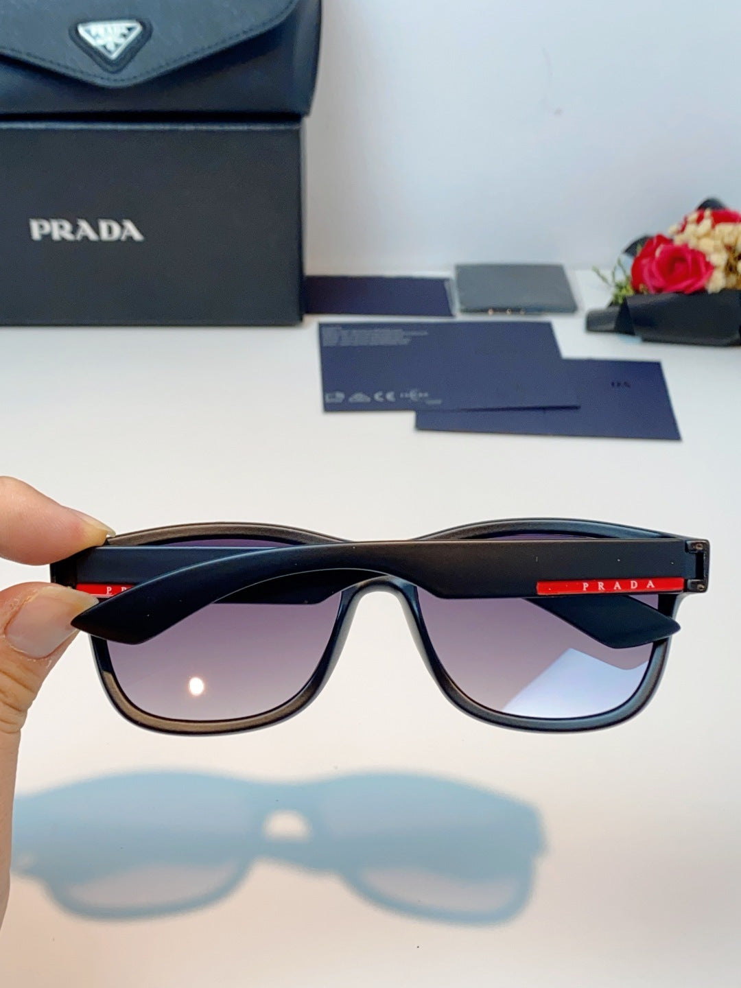 Prada Cat-Eye Gray Lens Sunglasses for Men & Women - 487014 - detail image 5