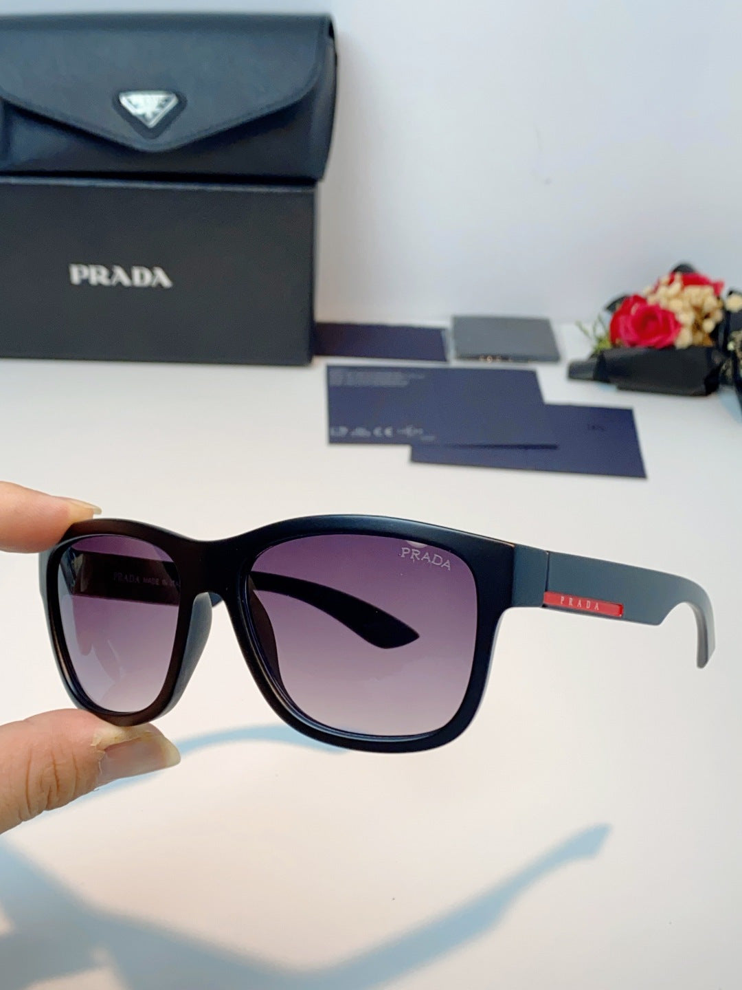 Prada Cat-Eye Gray Lens Sunglasses for Men & Women - 487014 - detail image 6