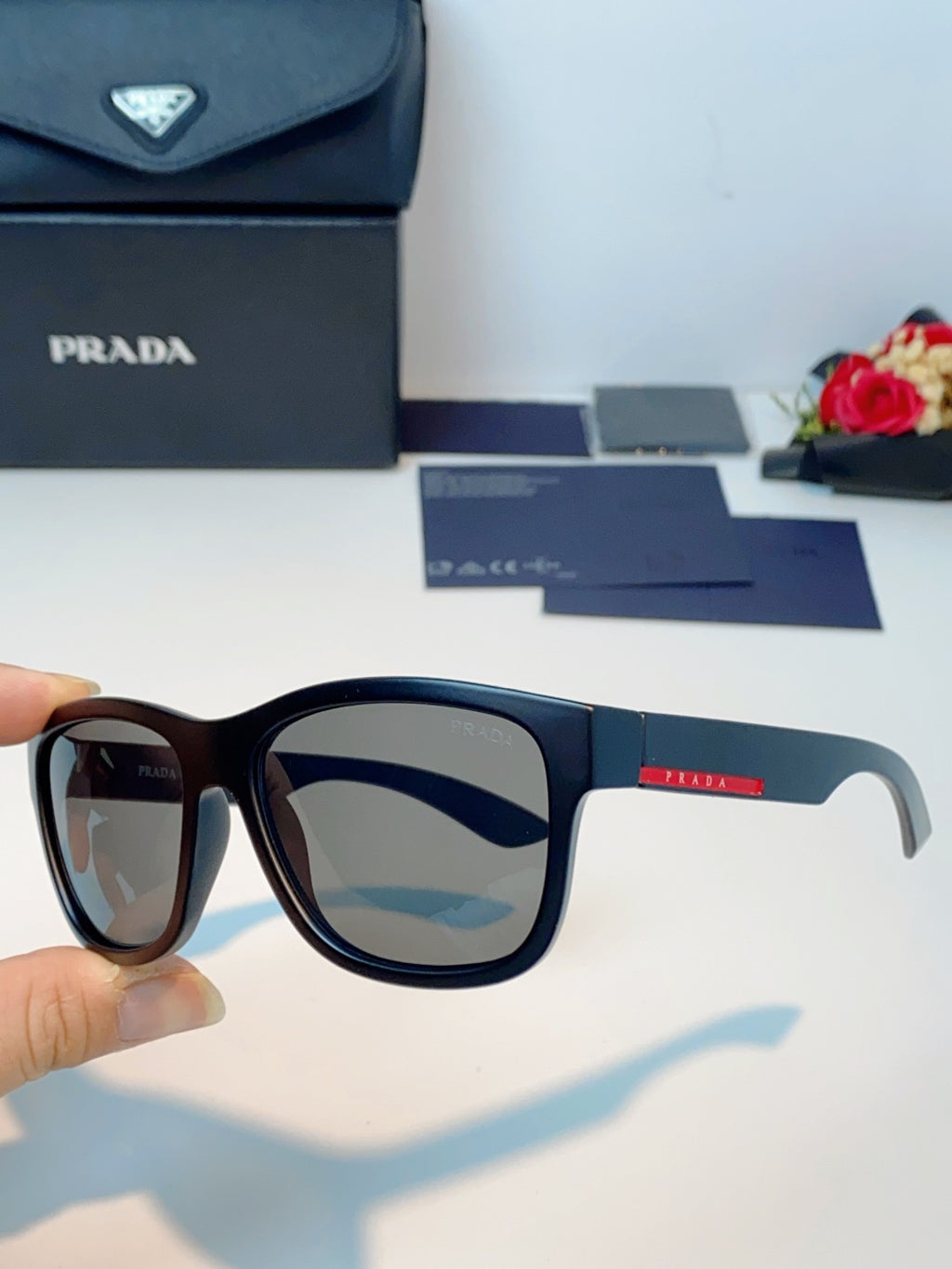 Prada Cat-Eye Gray Lens Sunglasses for Men & Women - detail image 6