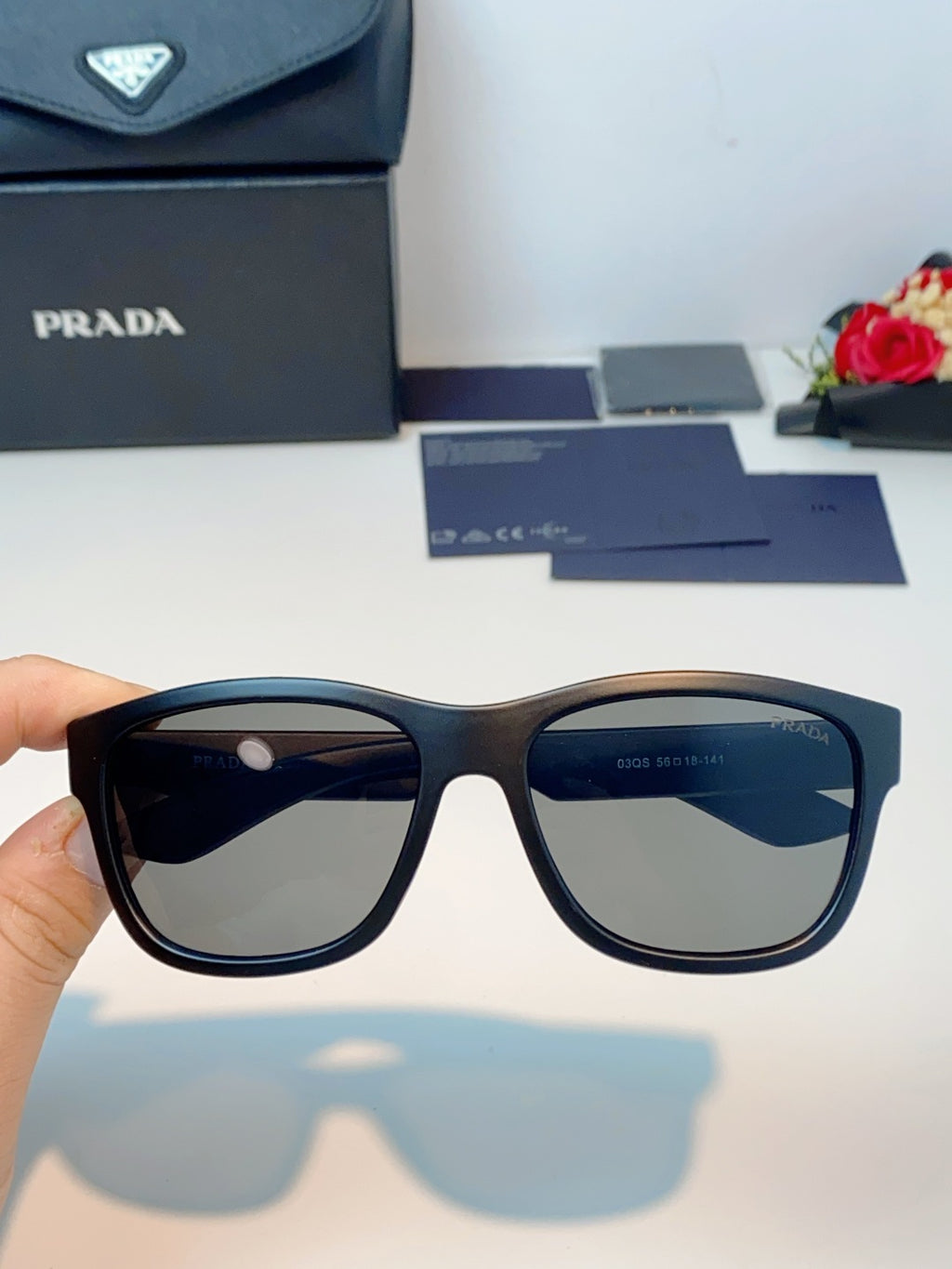 Prada Cat-Eye Gray Lens Sunglasses for Men & Women - detail image 4