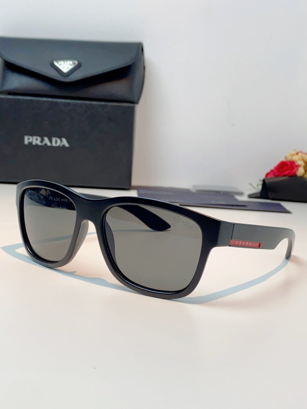 Prada Cat-Eye Gray Lens Sunglasses for Men & Women