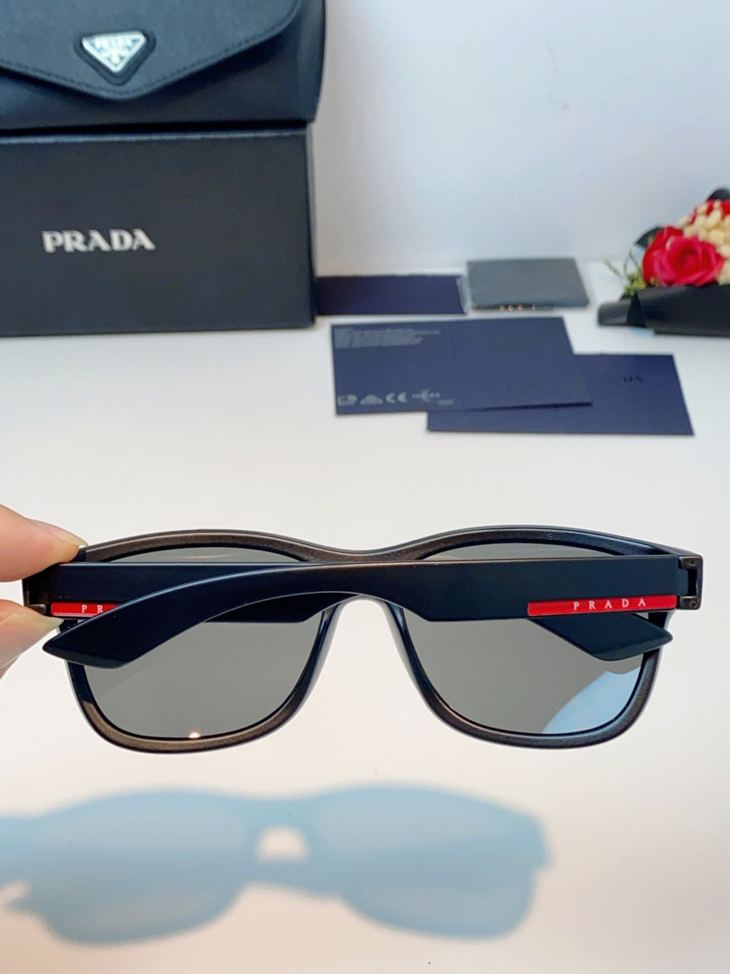 Prada Cat-Eye Gray Lens Sunglasses for Men & Women - detail image 5