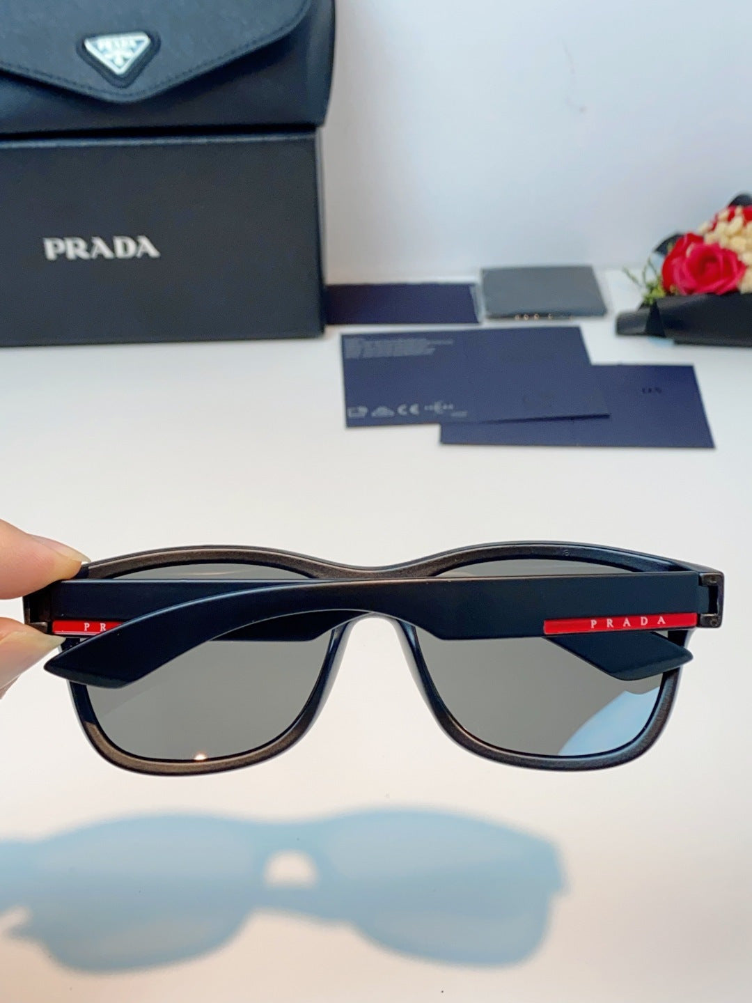 Prada Cat-Eye Gray Lens Sunglasses for Men & Women - detail image 5