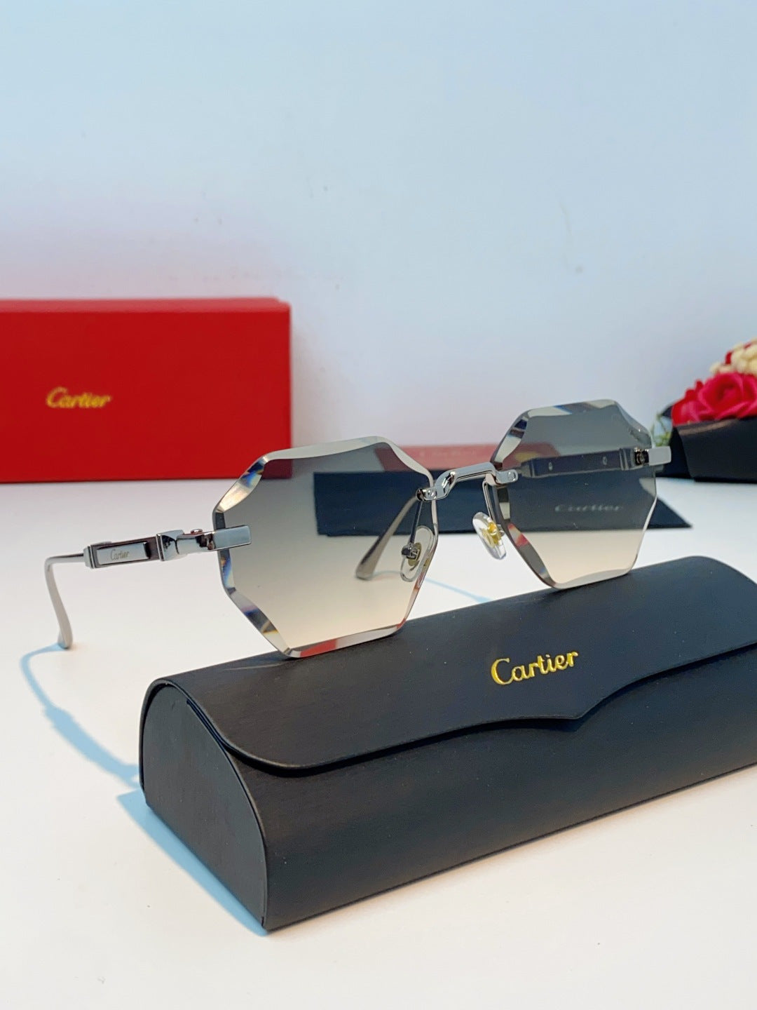 Cartier Fashion Silver Lens Sunglasses for Men & Women - 487225 - detail image 10