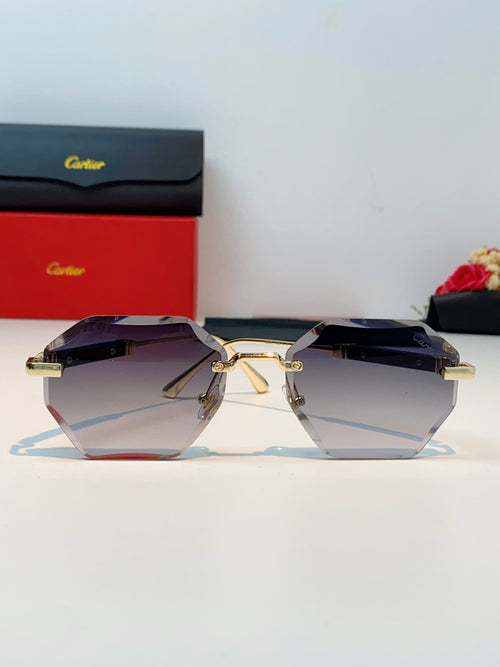 Cartier Fashion Gray Lens Sunglasses for Men & Women - detail image 2