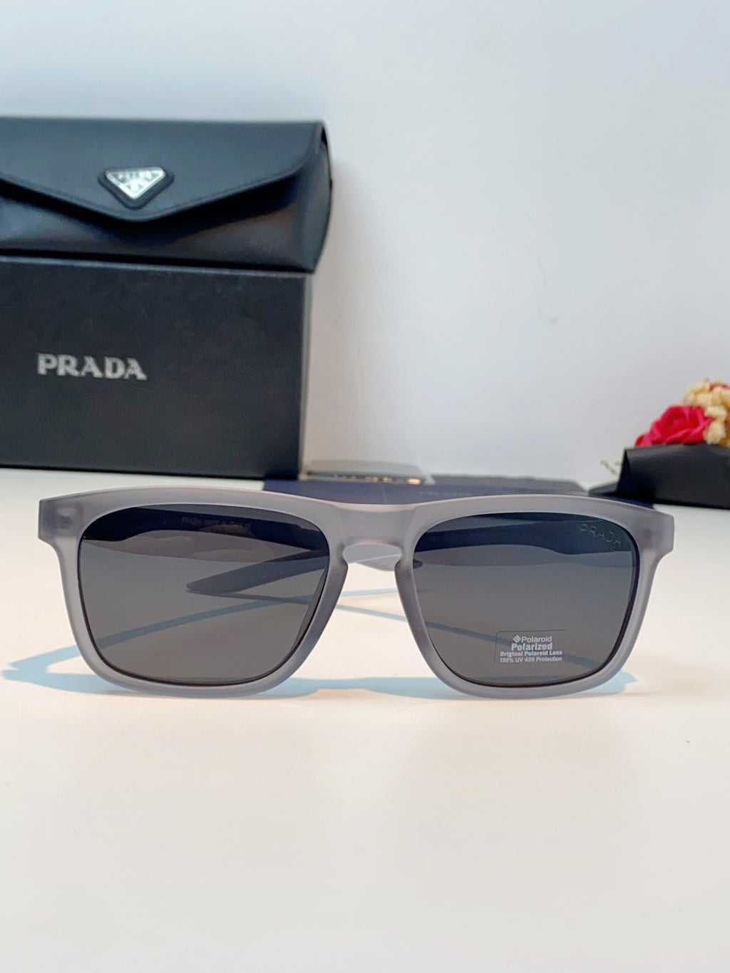 Prada Polarized Fashion Black Lens Sunglasses for Men - 487088 - detail image 2