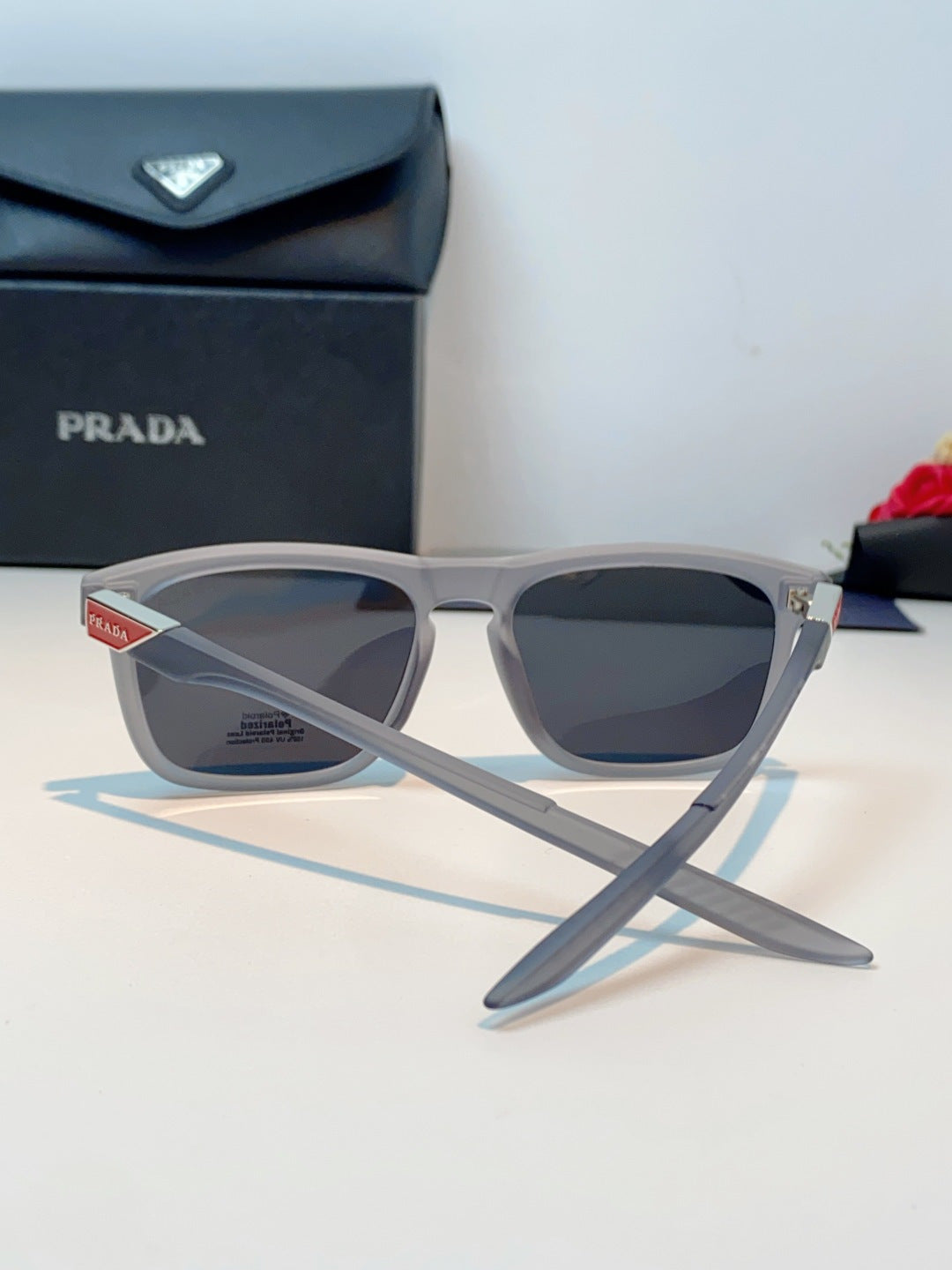 Prada Polarized Fashion Black Lens Sunglasses for Men - 398943 - detail image 3