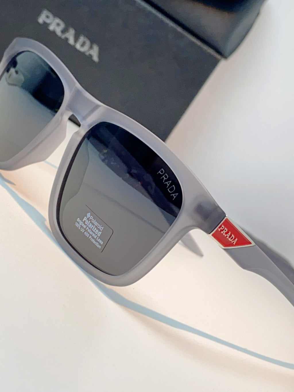 Prada Polarized Fashion Black Lens Sunglasses for Men - 487088 - detail image 7