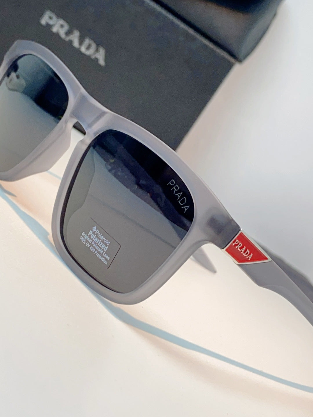Prada Polarized Fashion Black Lens Sunglasses for Men - 398943 - detail image 7