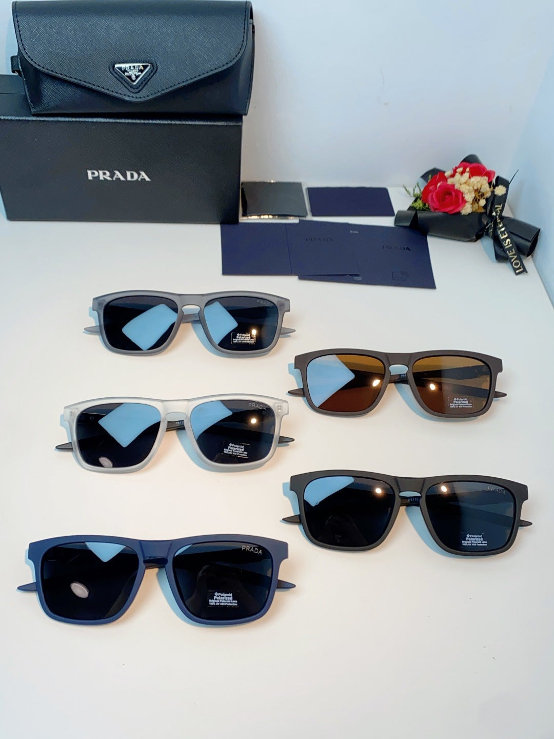 Prada Polarized Fashion Gray Lens Sunglasses for Men - 398947 - detail image 12