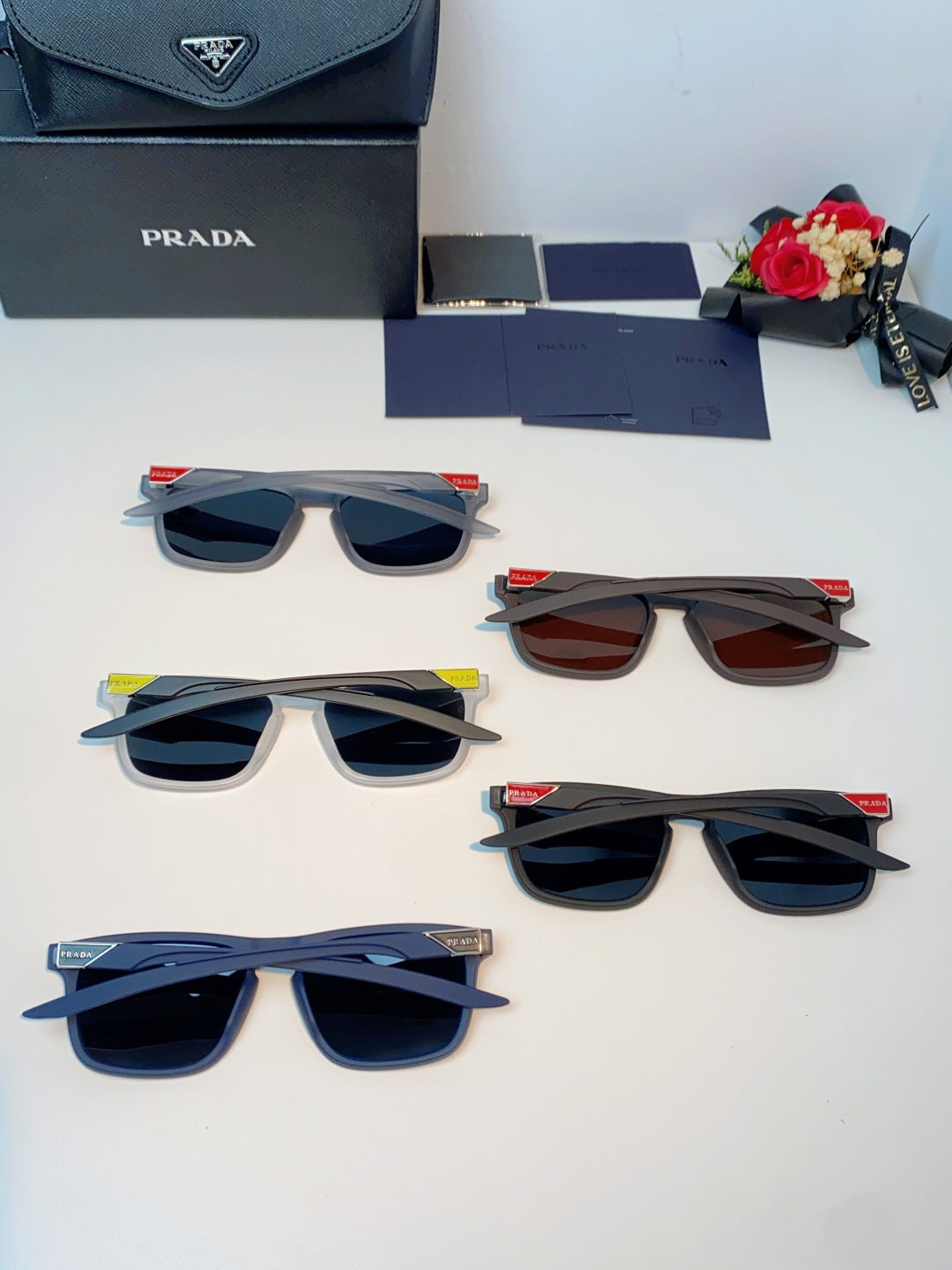 Prada Polarized Fashion Black Lens Sunglasses for Men - 398944 - detail image 11