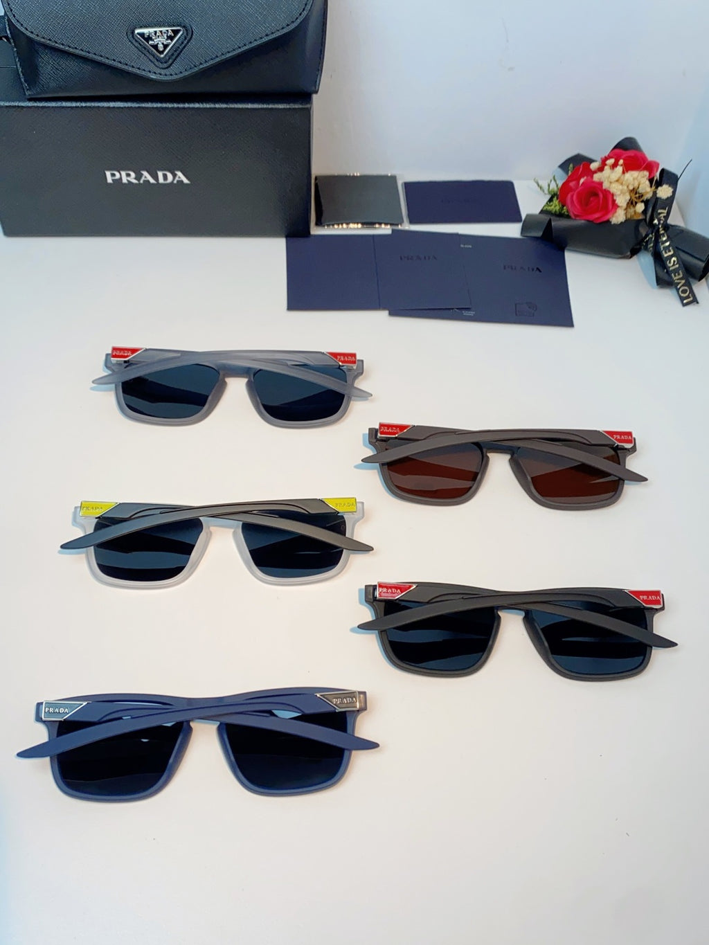 Prada Polarized Fashion Gray Lens Sunglasses for Men - 487090 - detail image 11