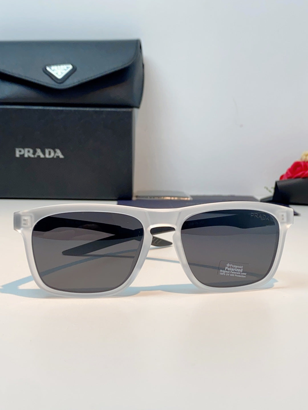 Prada Polarized Fashion Black Lens Sunglasses for Men - 487089 - detail image 2