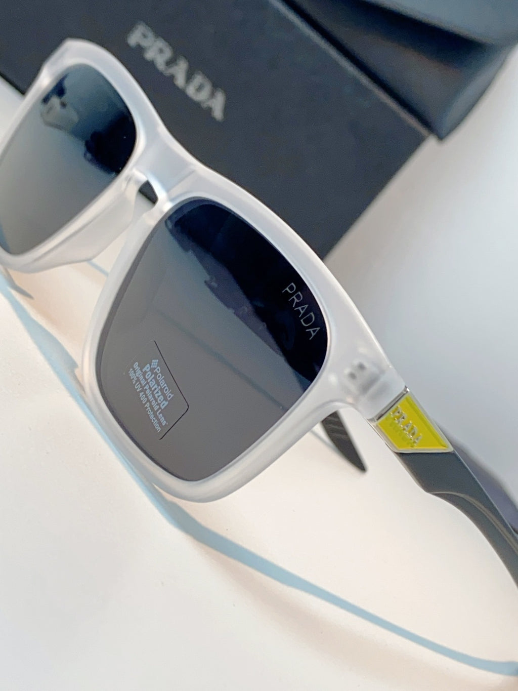 Prada Polarized Fashion Black Lens Sunglasses for Men - 487089 - detail image 7