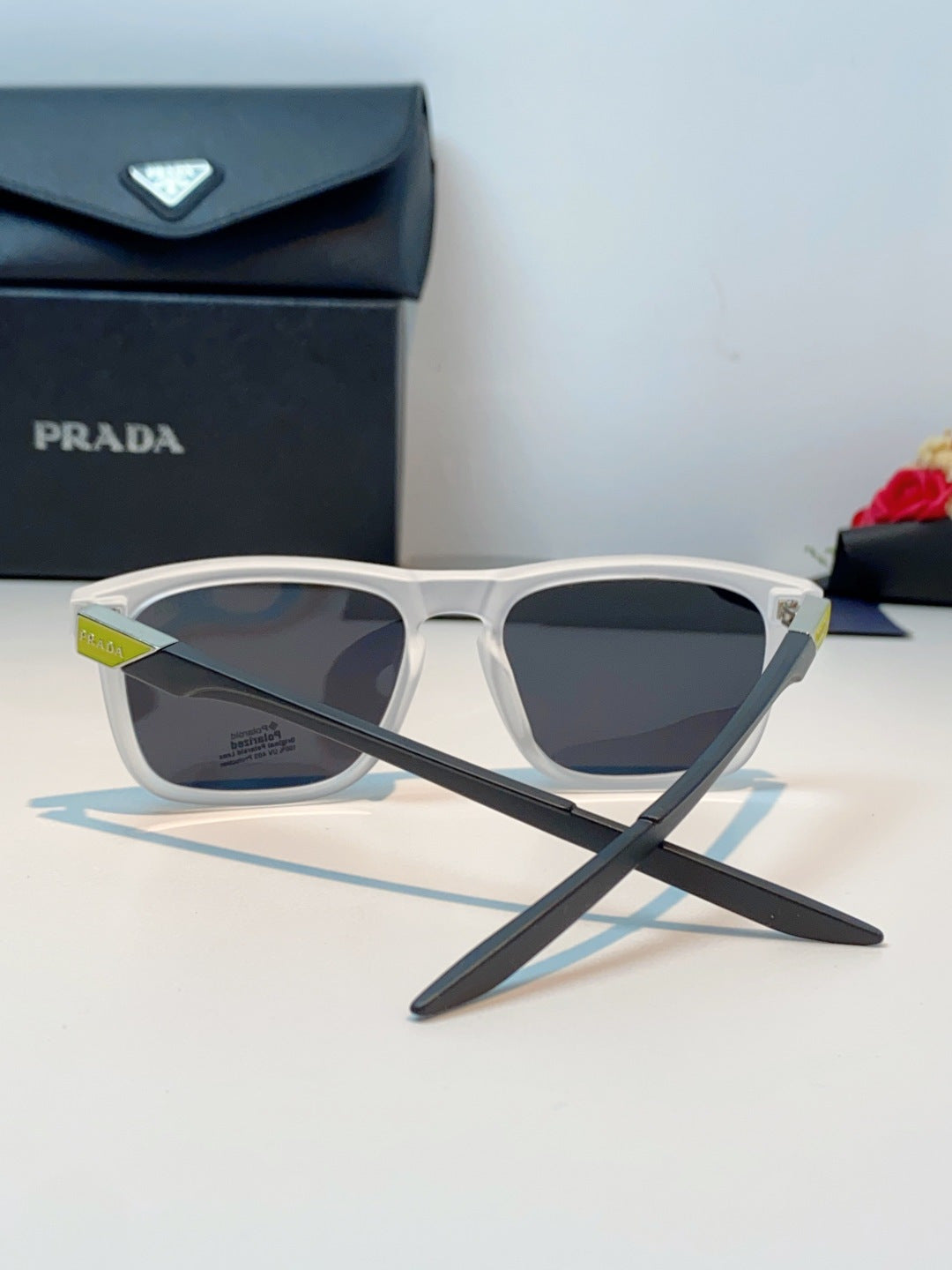 Prada Polarized Fashion Black Lens Sunglasses for Men - 487089 - detail image 3