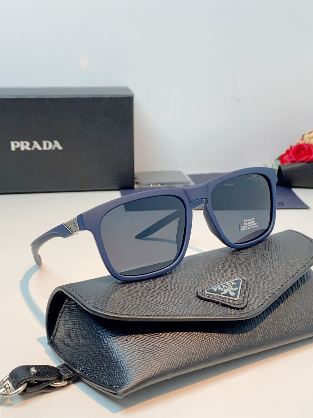 Prada Polarized Fashion Gray Lens Sunglasses for Men - 487090 - detail image 10