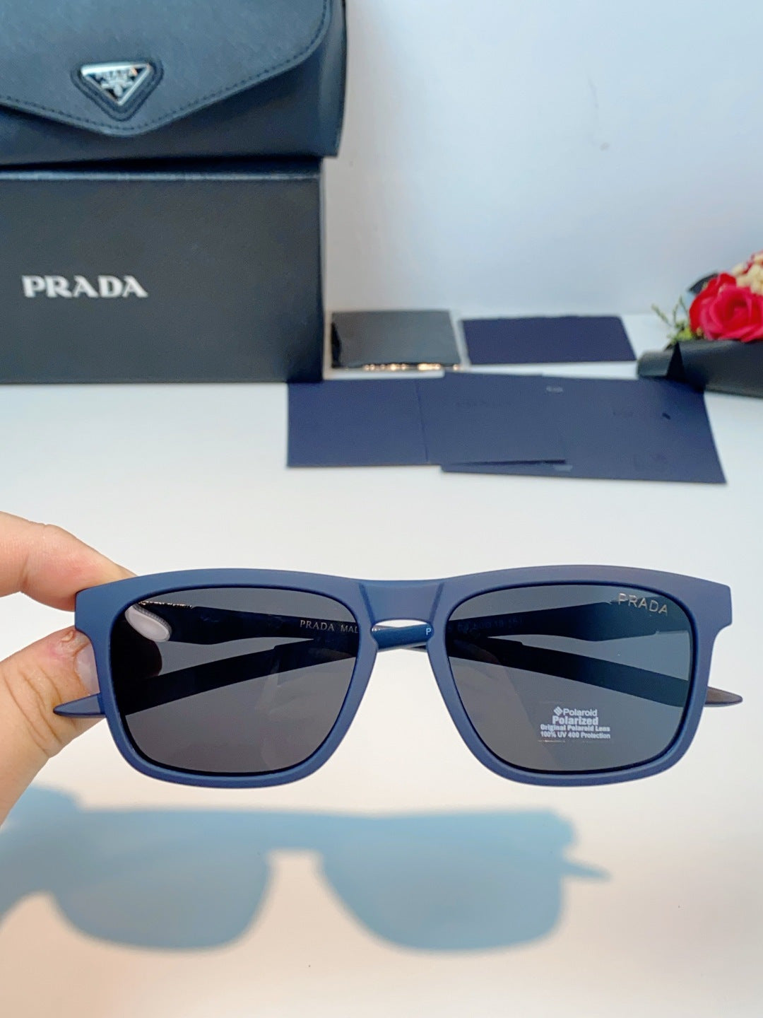 Prada Polarized Fashion Gray Lens Sunglasses for Men - 398945 - detail image 4