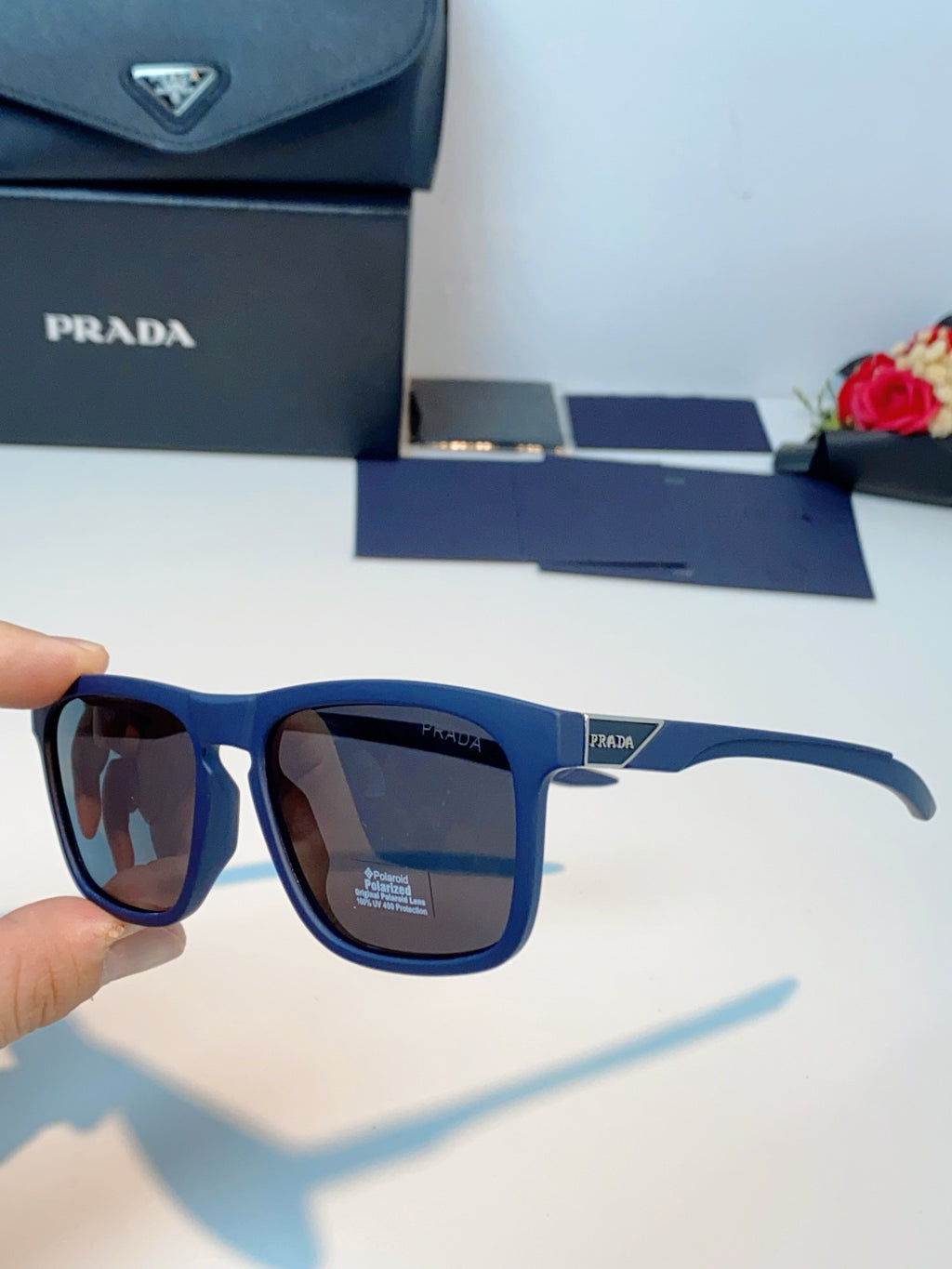 Prada Polarized Fashion Gray Lens Sunglasses for Men - 487090 - detail image 6