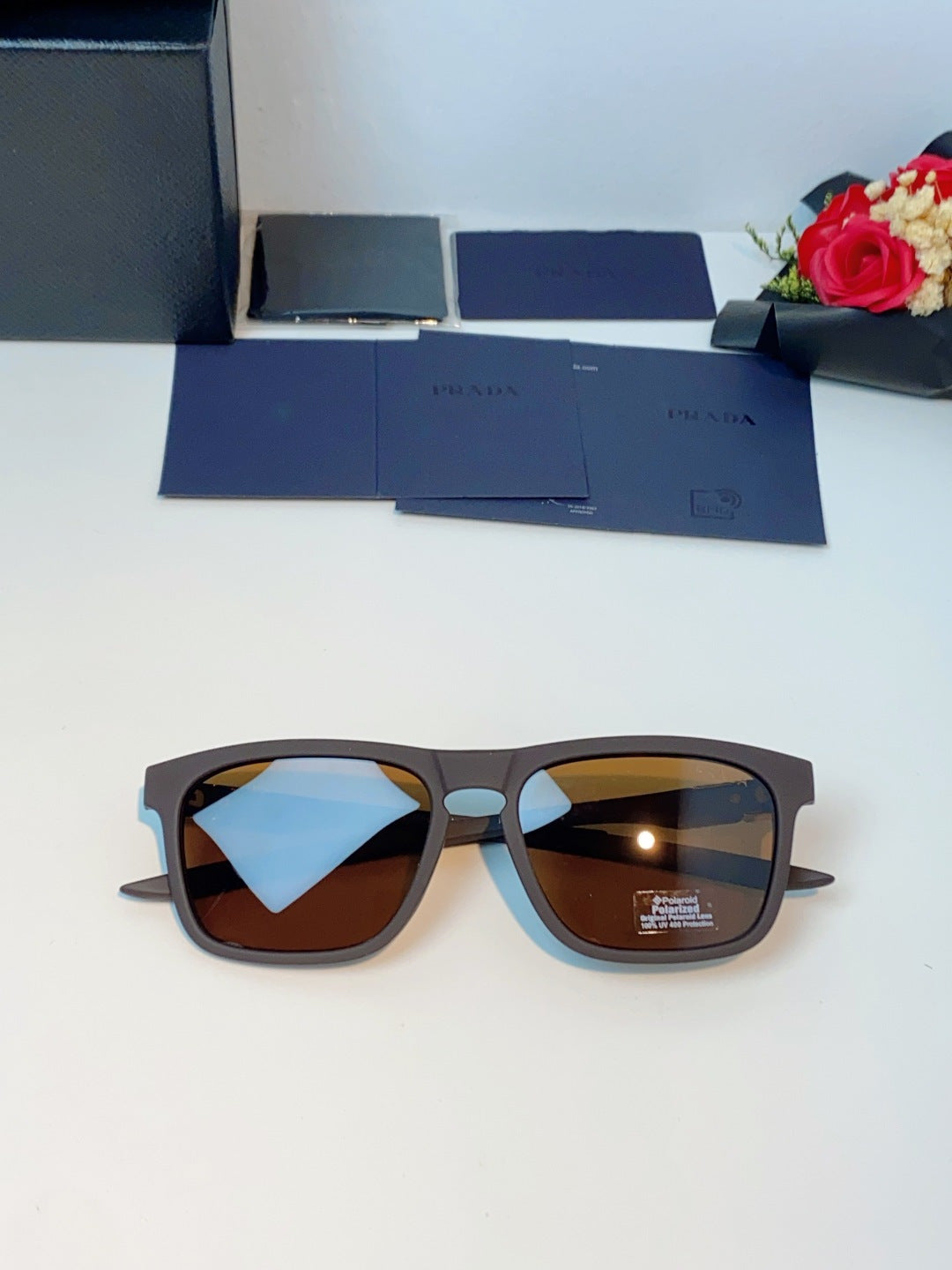 Prada Polarized Fashion Orange Lens Sunglasses for Men - 398946 - detail image 9