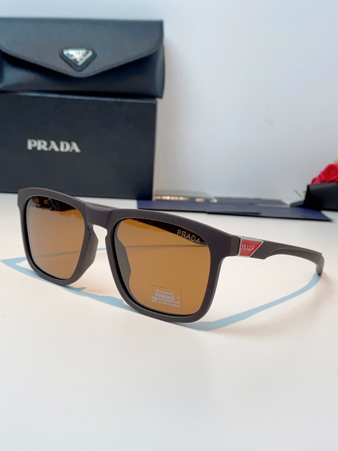 Prada Polarized Fashion Orange Lens Sunglasses for Men - 398946