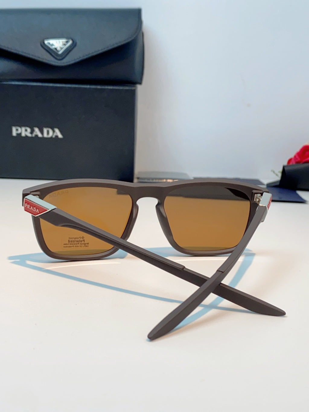 Prada Polarized Fashion Orange Lens Sunglasses for Men - 398946 - detail image 3