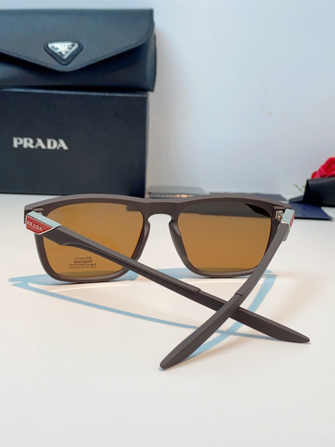 Prada Polarized Fashion Orange Lens Sunglasses for Men - 398946 - detail image 3