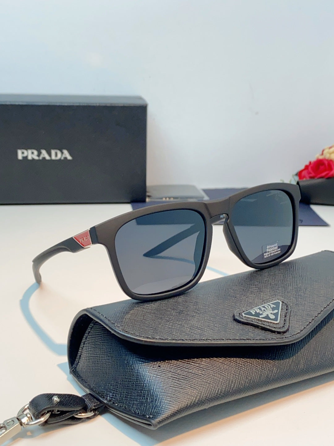 Prada Polarized Fashion Gray Lens Sunglasses for Men - detail image 10