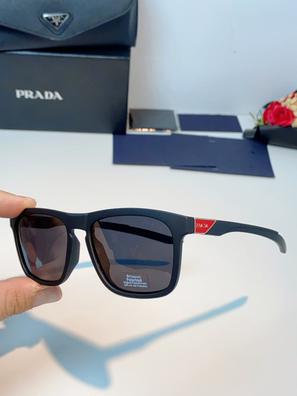 Prada Polarized Fashion Gray Lens Sunglasses for Men - detail image 6