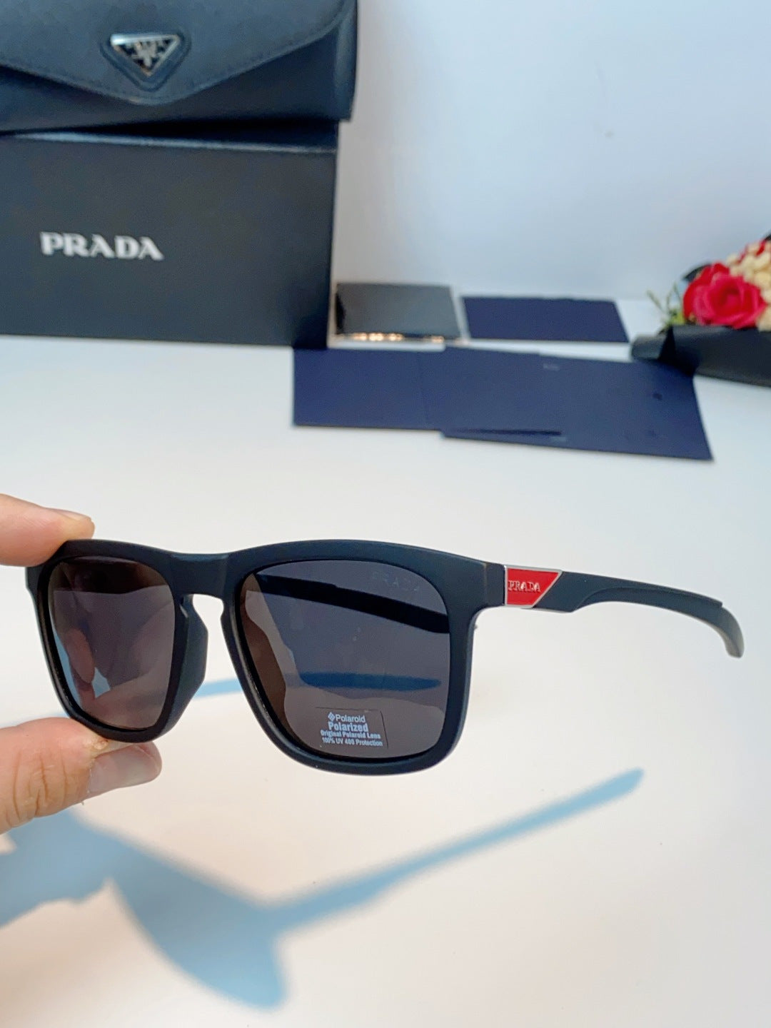 Prada Polarized Fashion Gray Lens Sunglasses for Men - detail image 6
