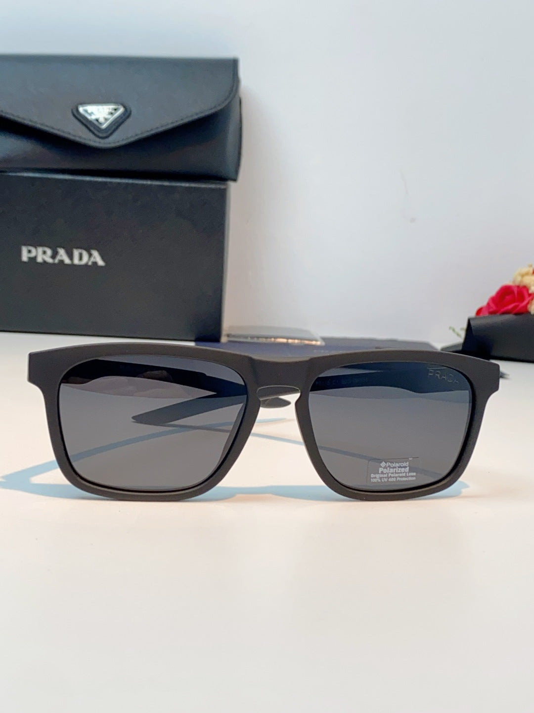 Prada Polarized Fashion Gray Lens Sunglasses for Men - 398947 - detail image 2